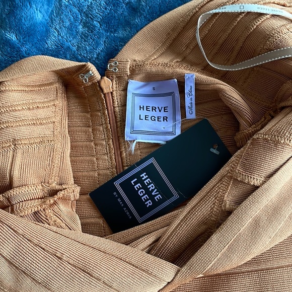 Herve Leger Signature Bandage "Scarlett" Sleeveless Dress - Tamarind - Picture 11 of 12